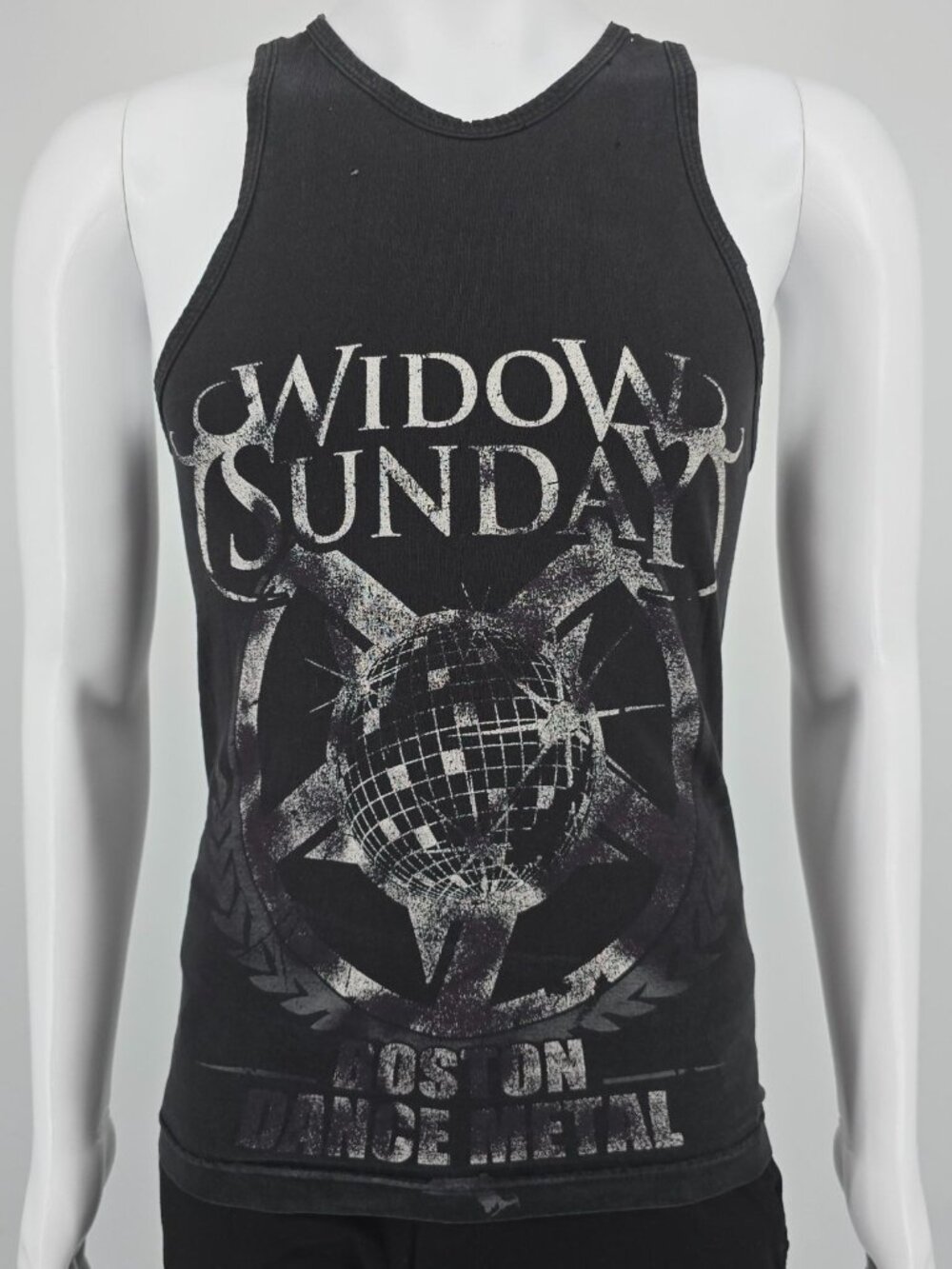 Distressed 2010s Bayside Black Widow Sunday Boston Dance Metal Tank Top (XS/S)